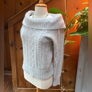 Banana Republic Open Neck Angora Wool Sweater